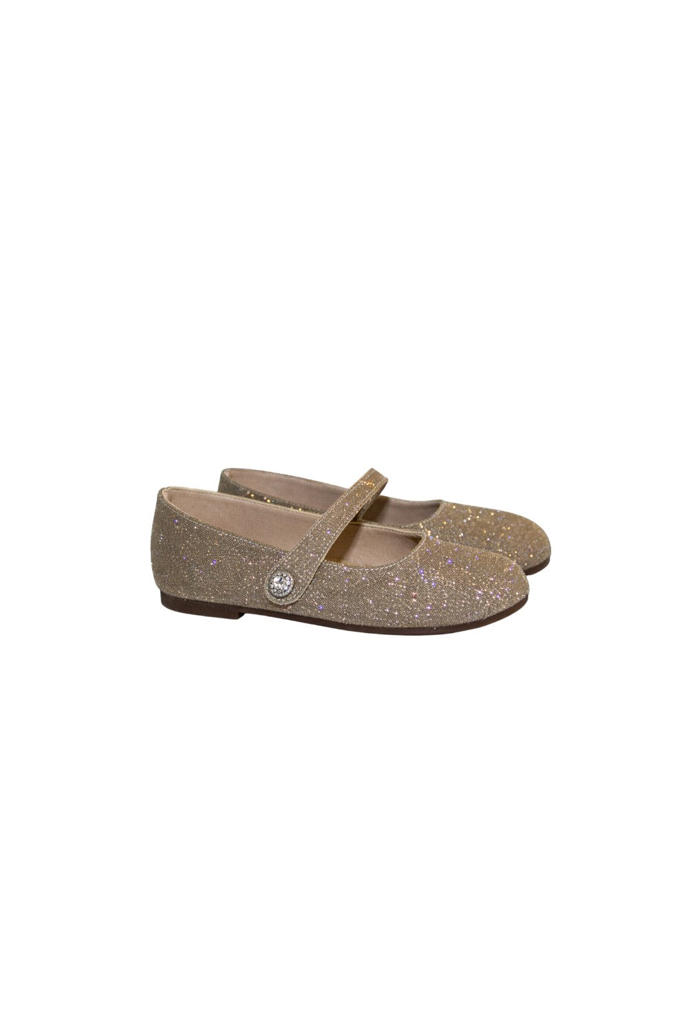 Gold glitter mary janes