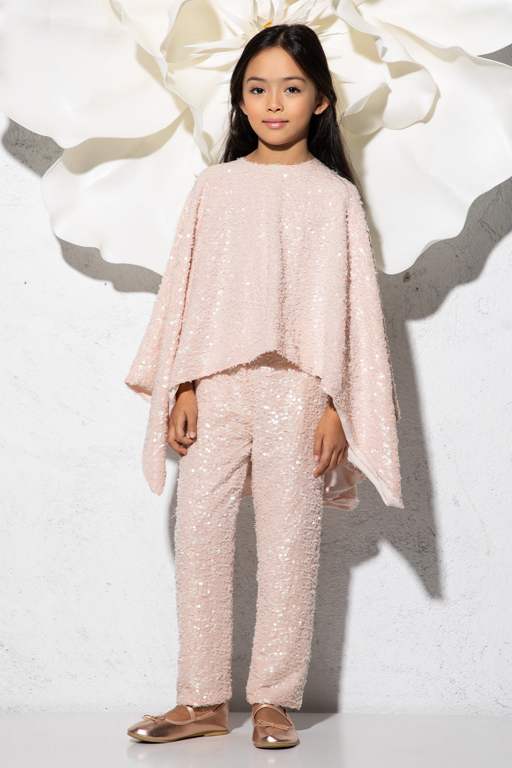 Pink sequins trousers