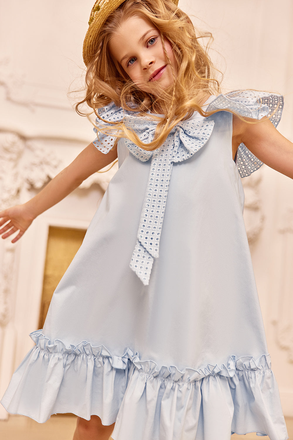 Blue cotton dress