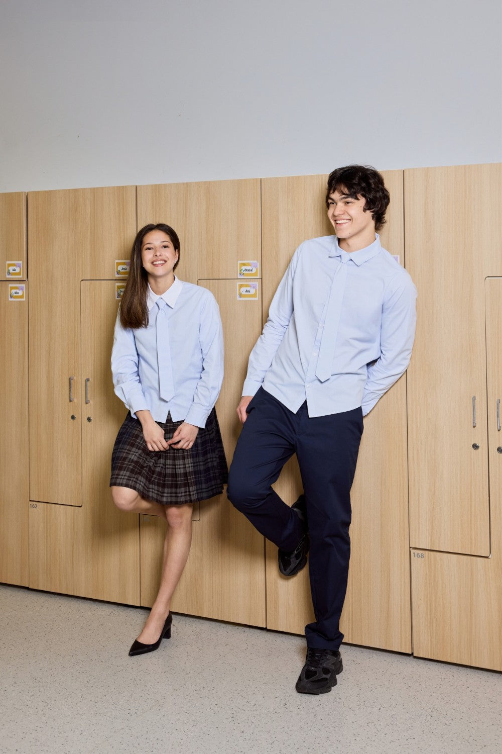 Light blue shirt for boys with a matching tie