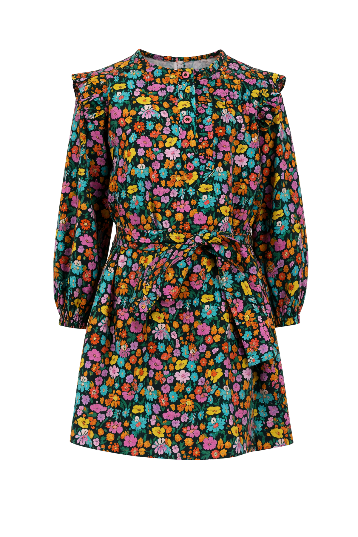 Funny flowers Liberty cotton print dress - product view