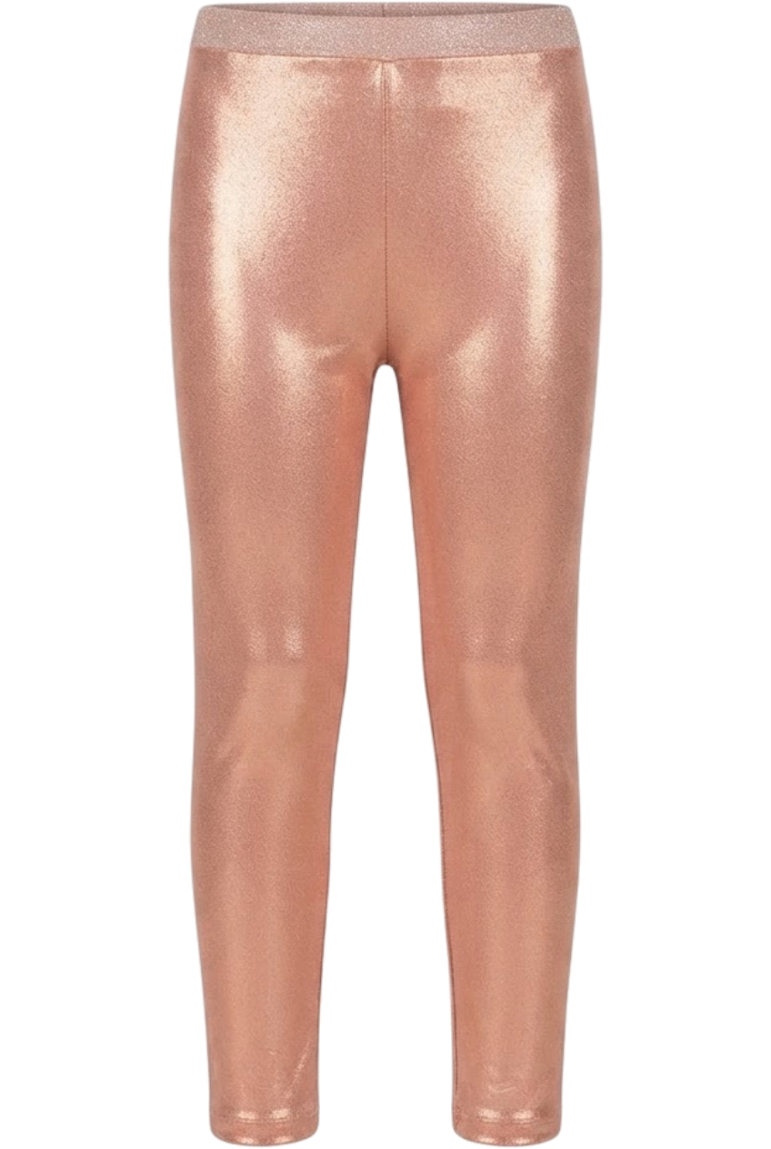 Shimmering rose gold leggings - product view