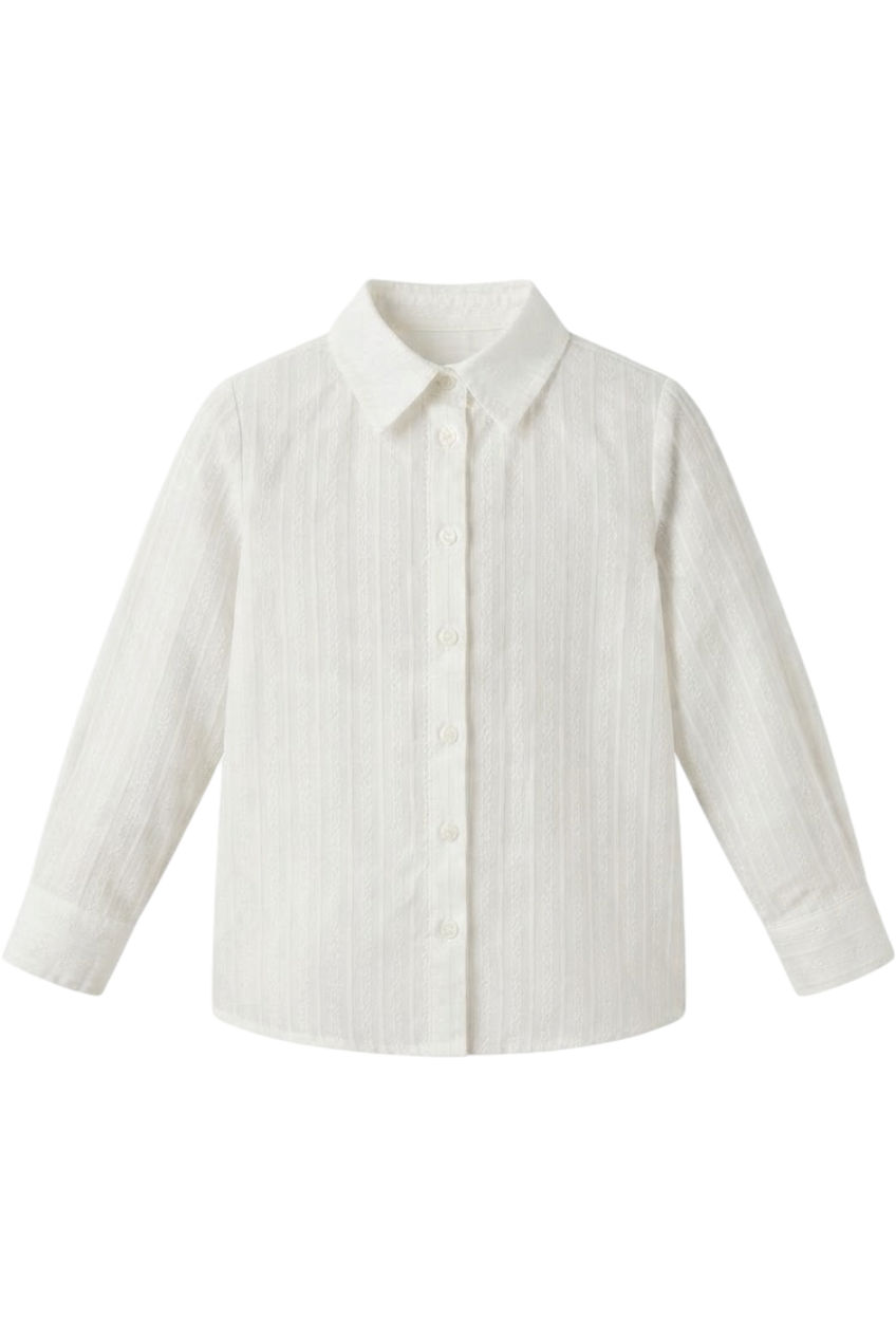 Embroidered cotton shirt - product view