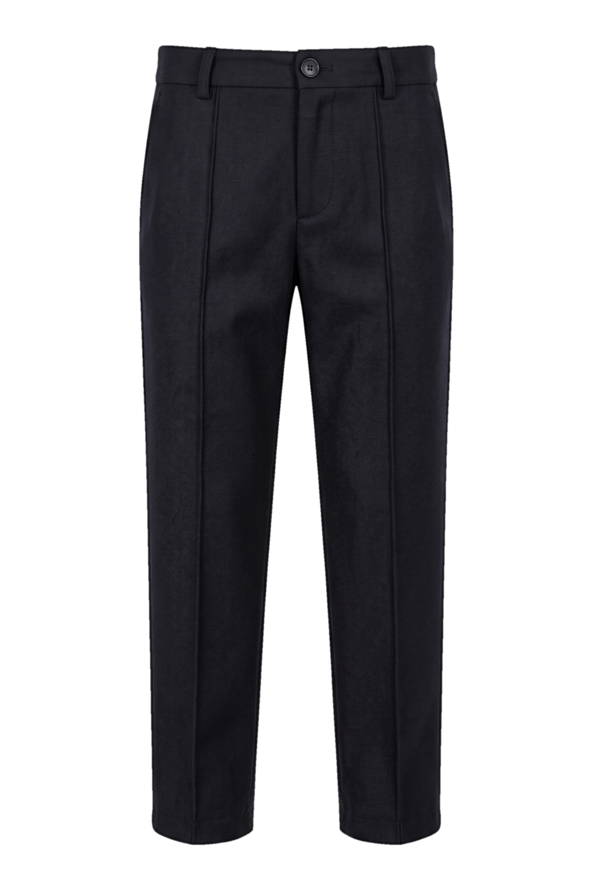 Classic navy pleated trousers - product view