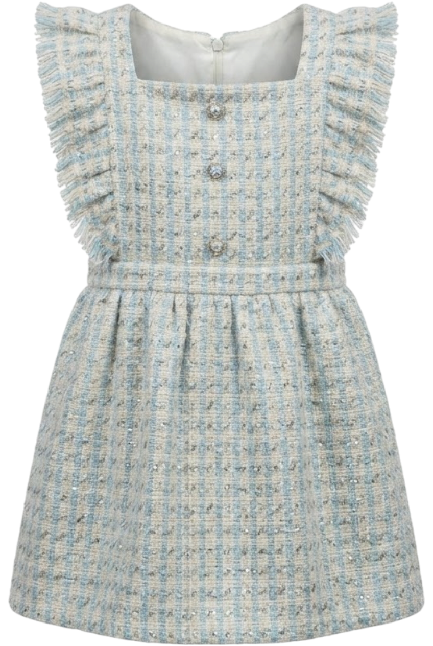 Tweed wool blend pinafore dress - product view
