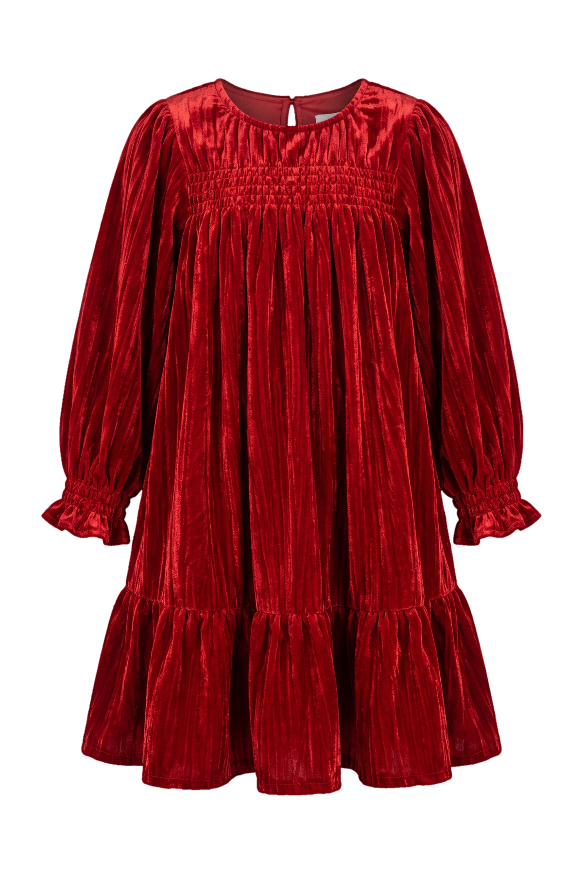 Red velvet dress (collar not included) - product view