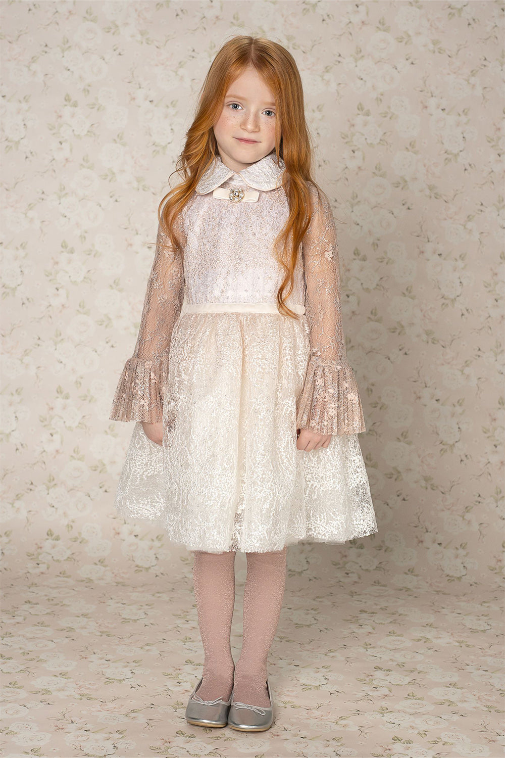 Ecru lace dress