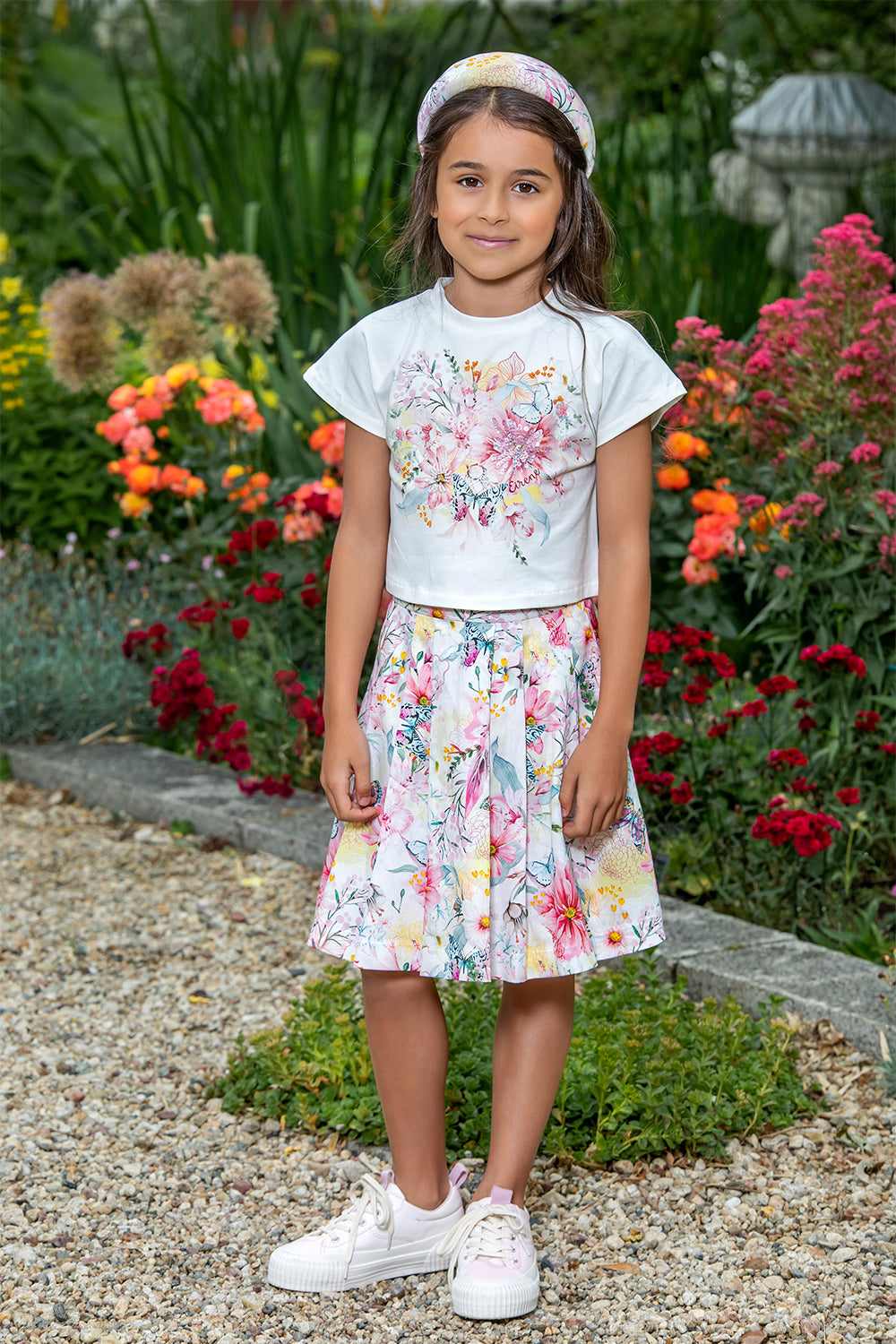 Cotton floral skirt