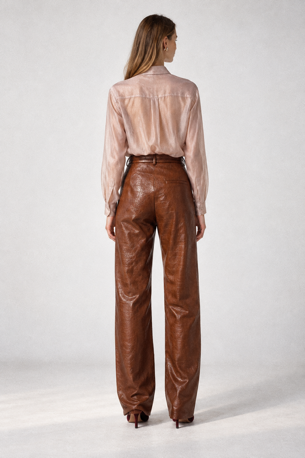 LEONA Faux Leather Trousers