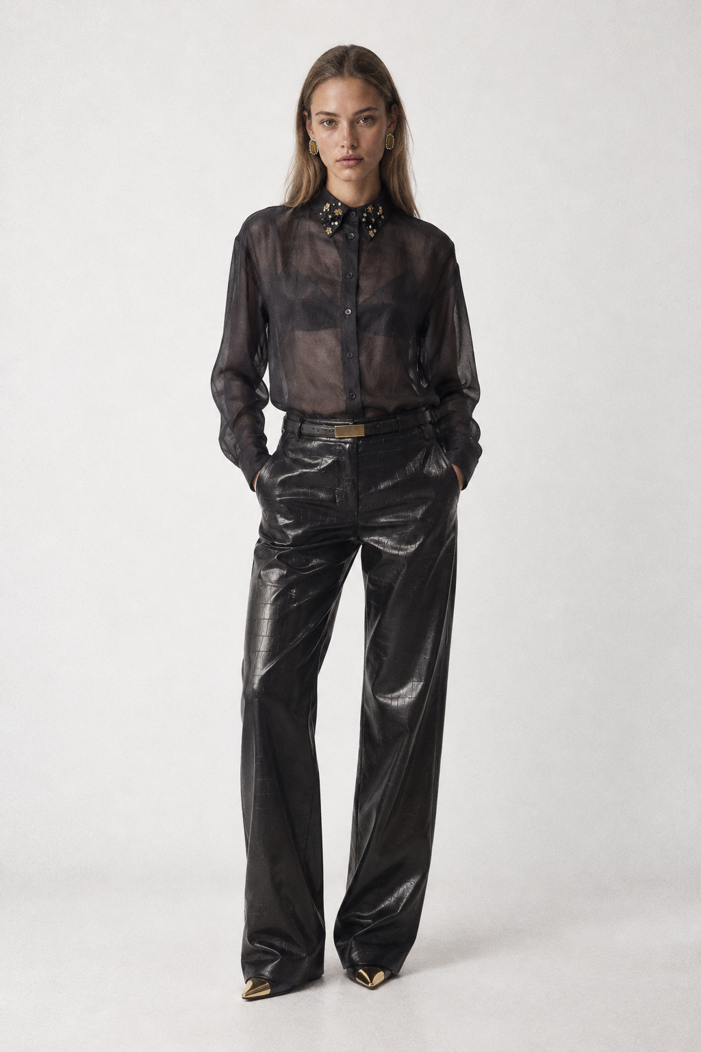 AURELIA Shirt with Decorated Collar