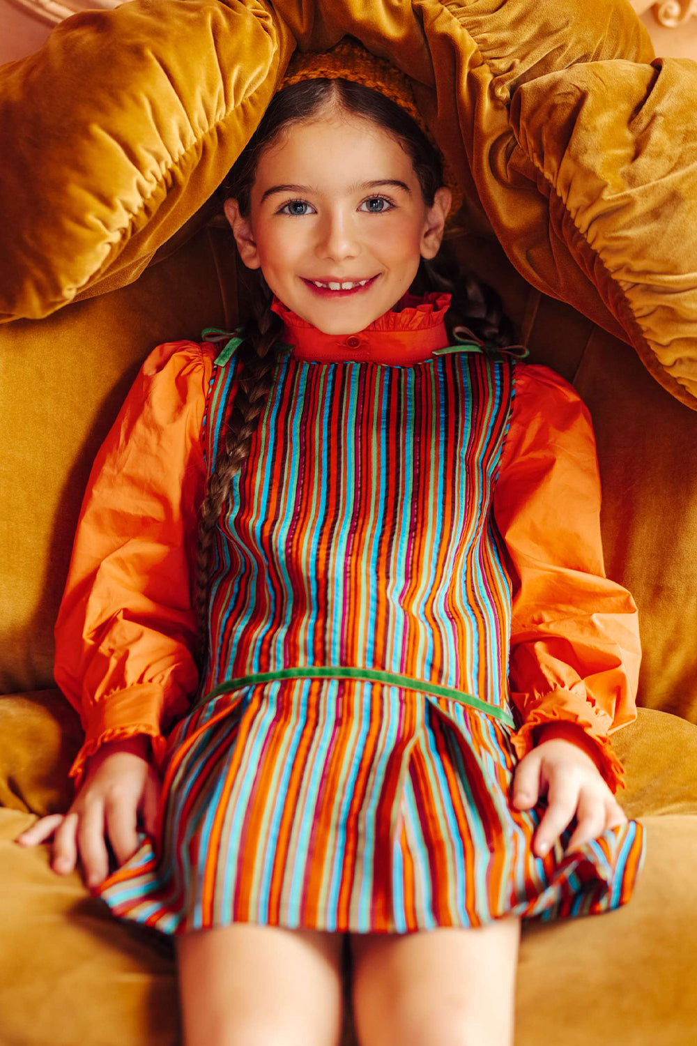 Orange cotton shirt