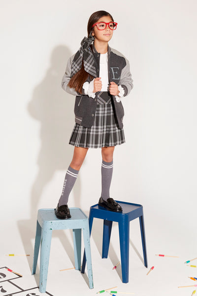 Jersey Top with Pleated Collar and Cuffs