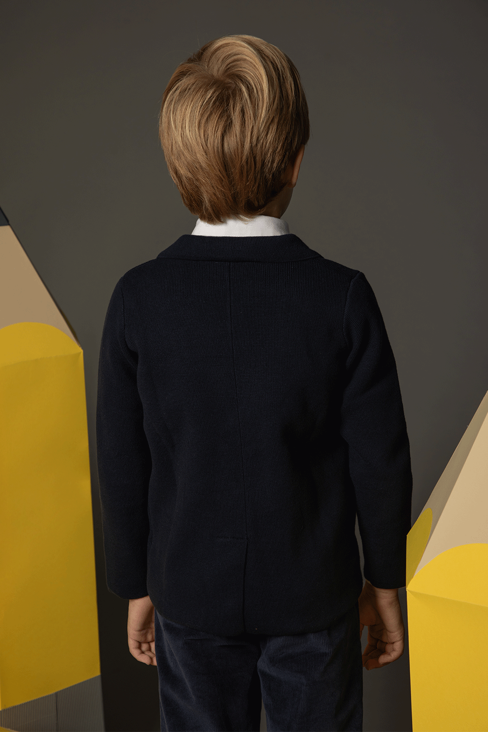 Knitted blazer with tailored lapels