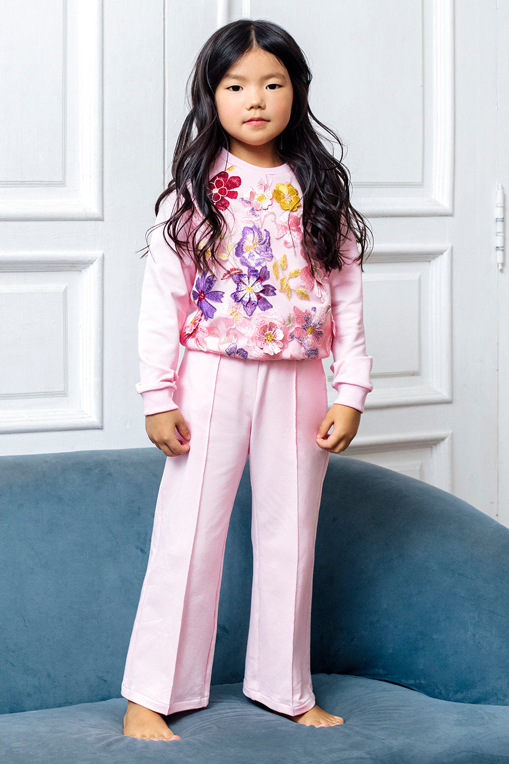 Pink jersey sweatpants