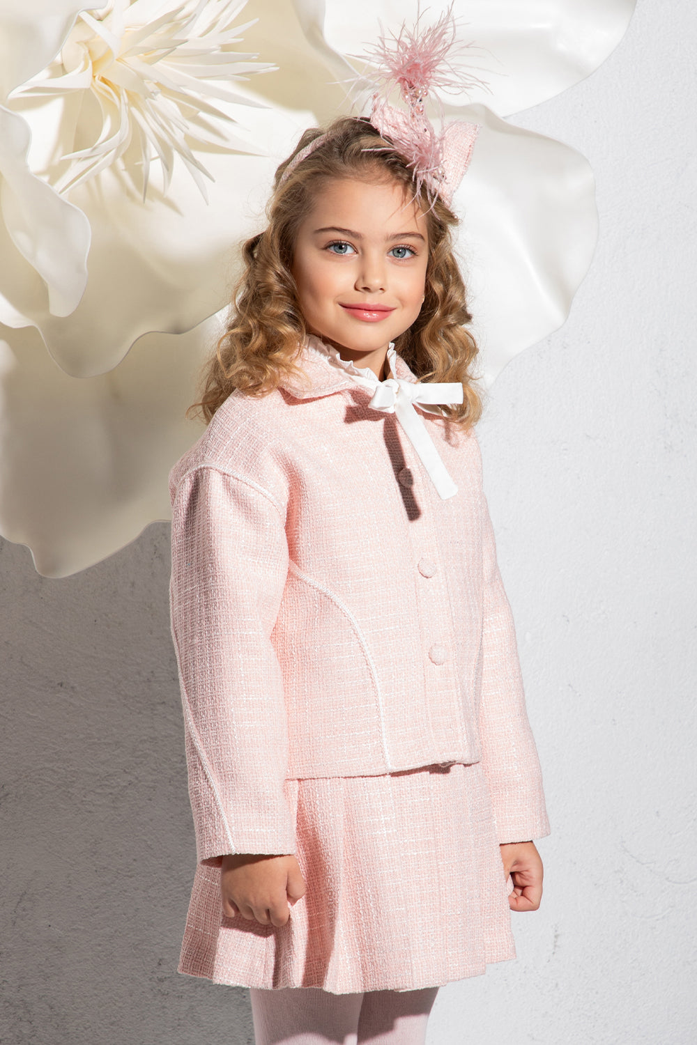 Pink tweed blazer