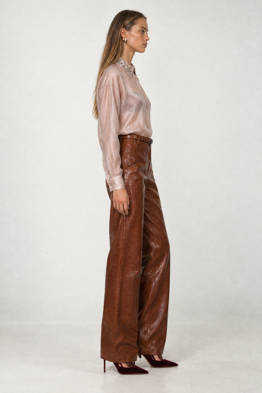 LEONA Faux Leather Trousers
