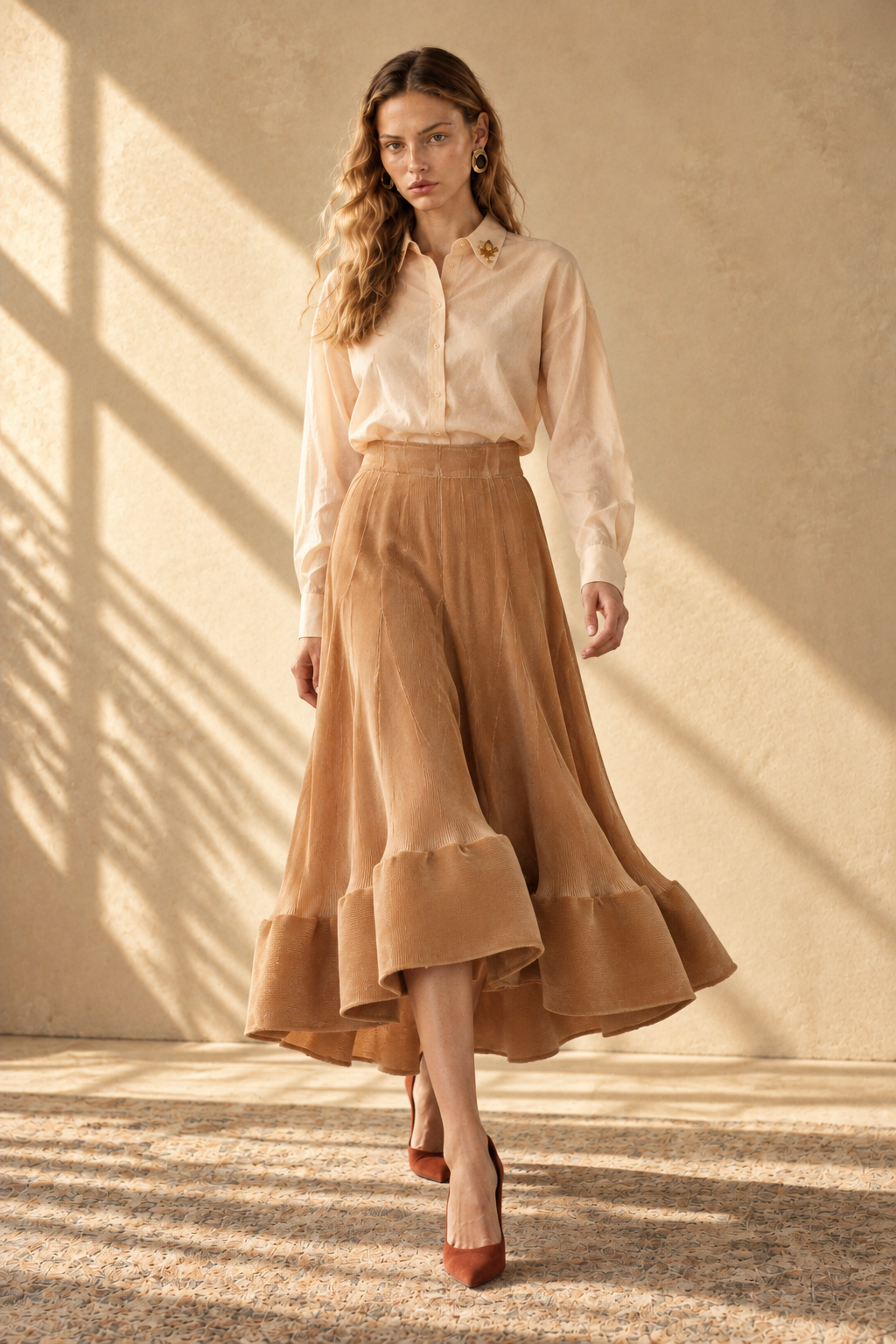 SAHARA Pleated Skirt
