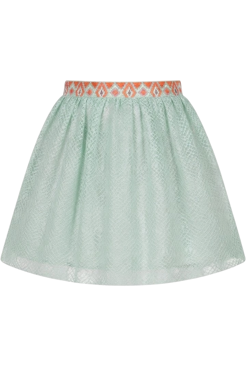 Mint lace skirt - product view