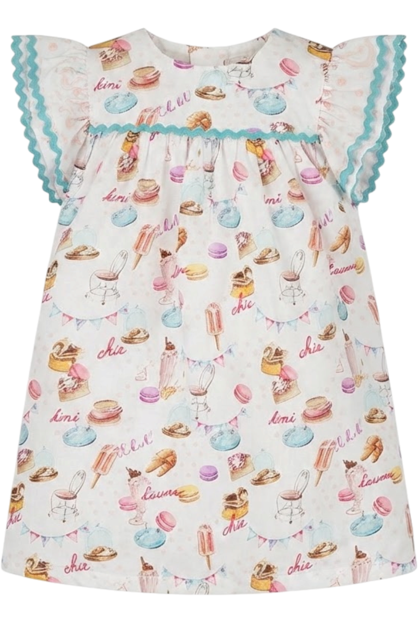 Baby cotton French Summer dress - product view