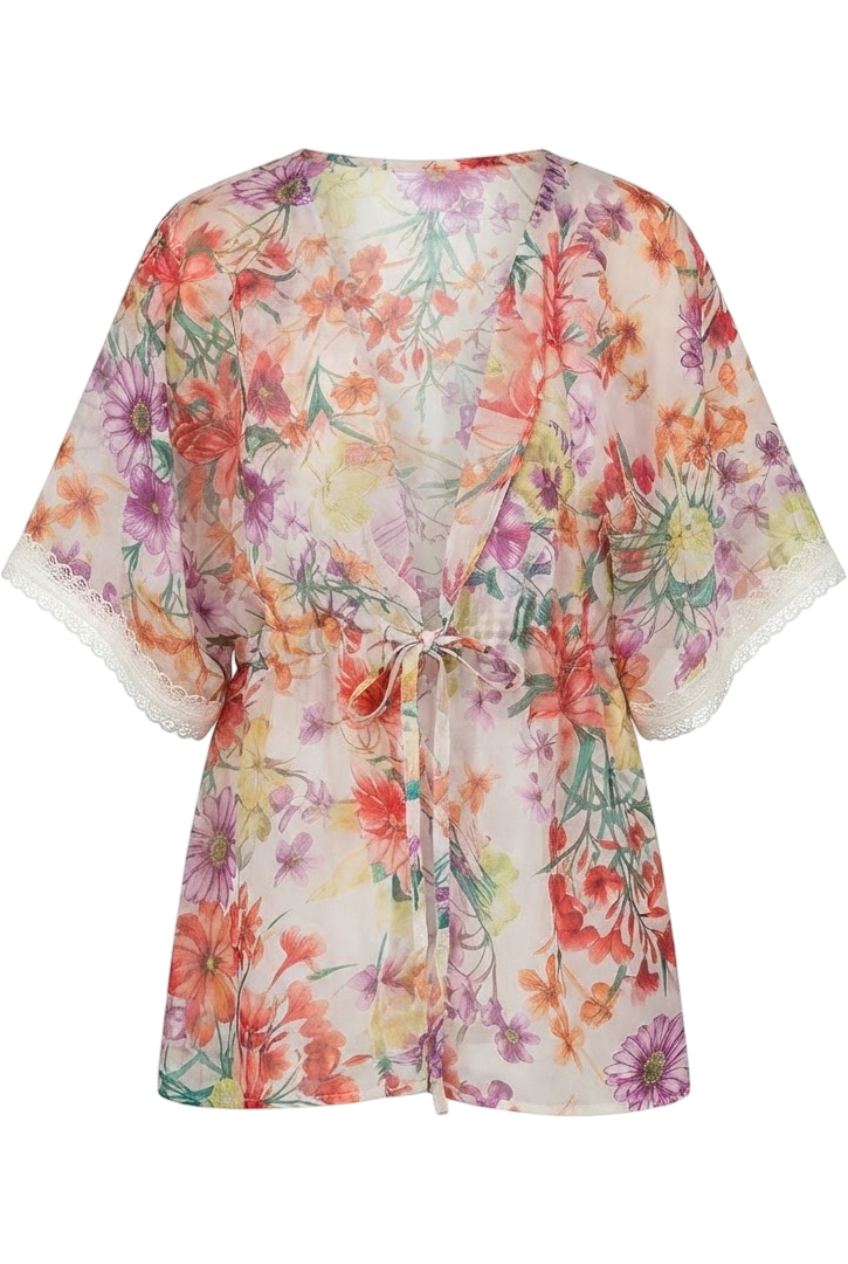 Floral chiffon tunic - product view