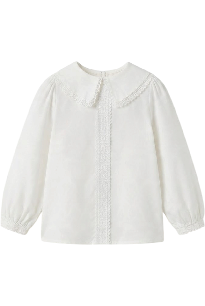 Viscose shirt with embroidered details - product view