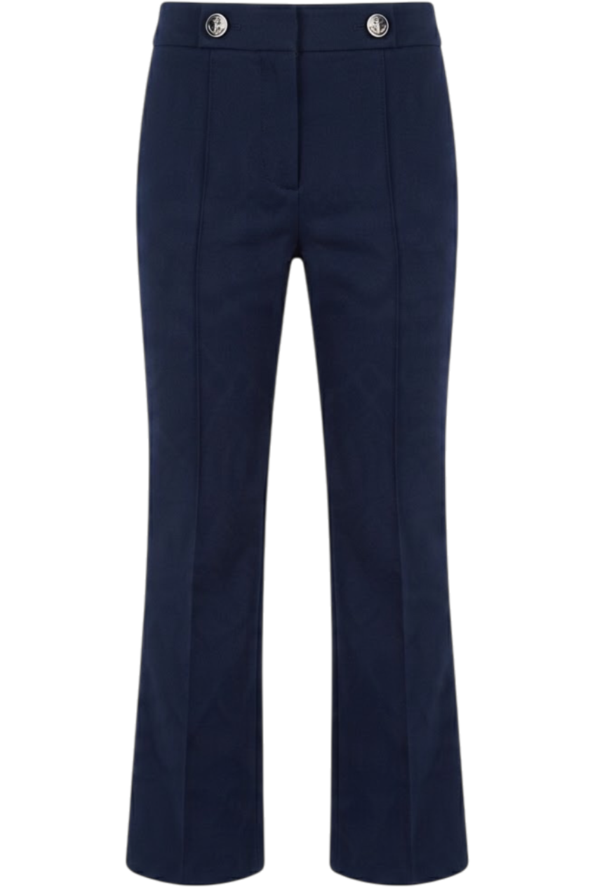 Blue slim fit trousers - product view