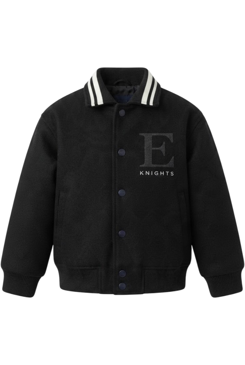 Black bomber jacket - product view
