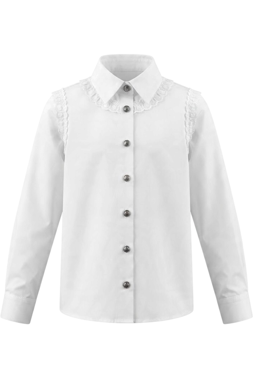 White shirt with classic collar - product view
