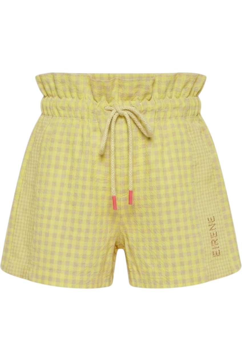 Yellow and beige EIRENE cotton shorts - product view