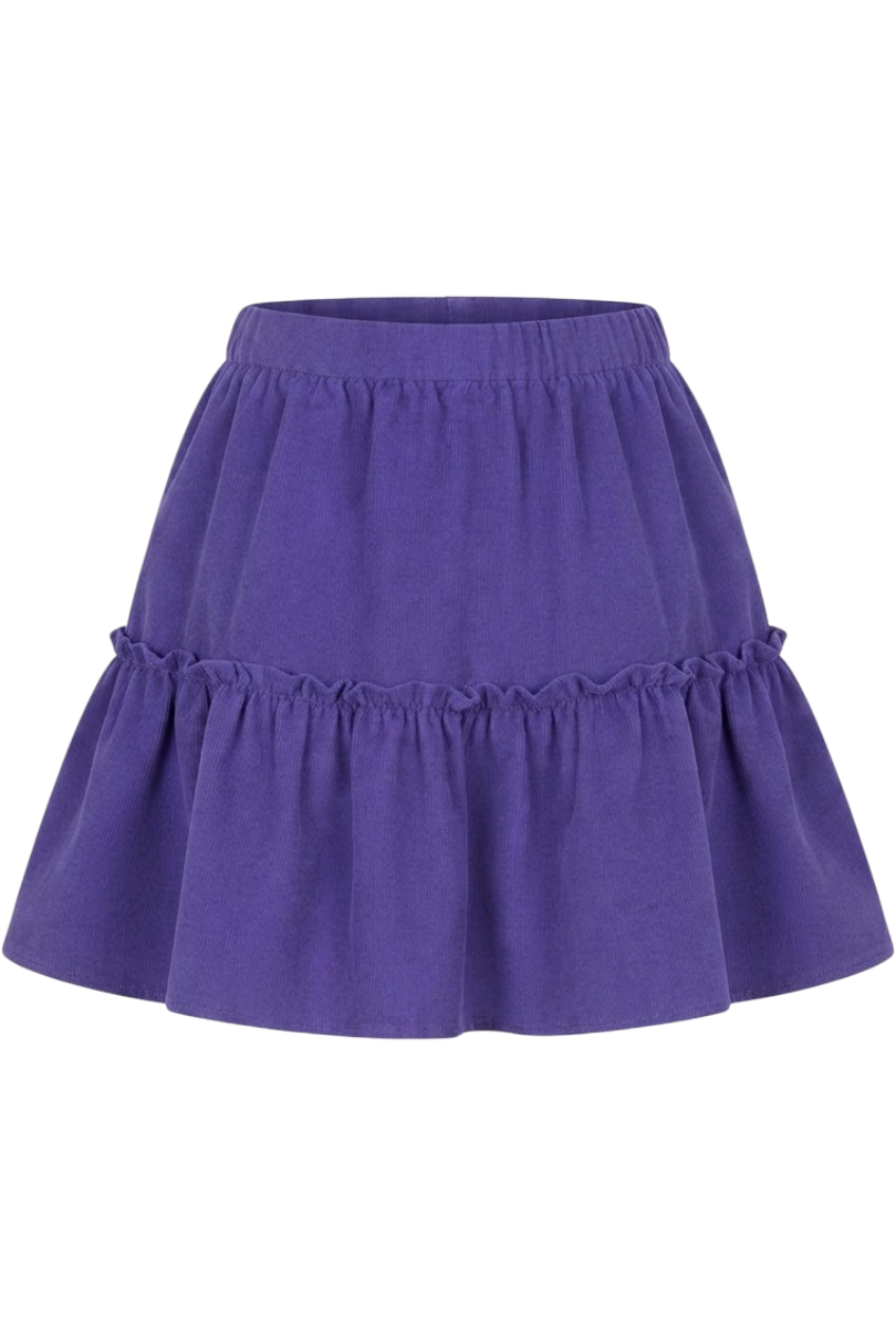 Purple cotton corduroy skirt - product view