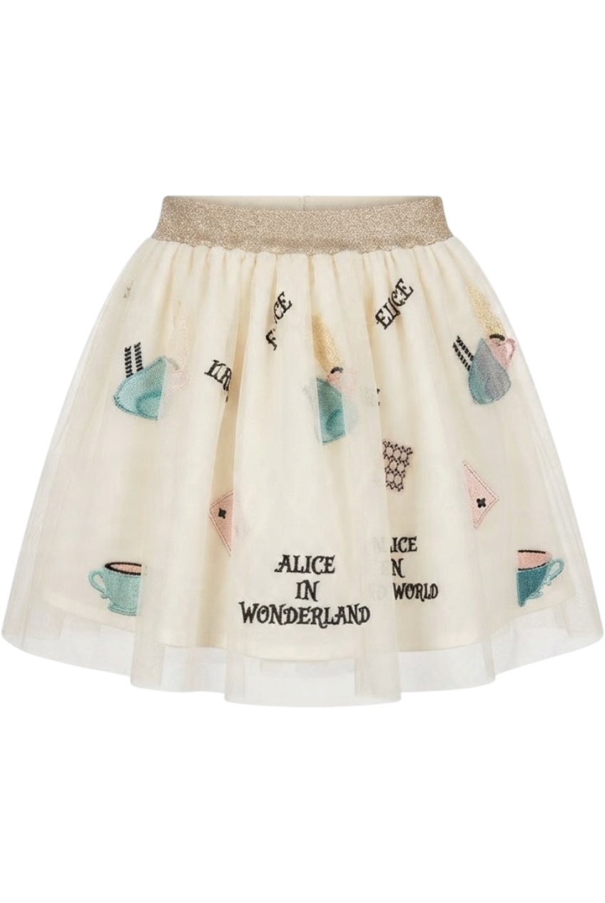 Off-white "Alice in Wonderland" tulle skirt - product view