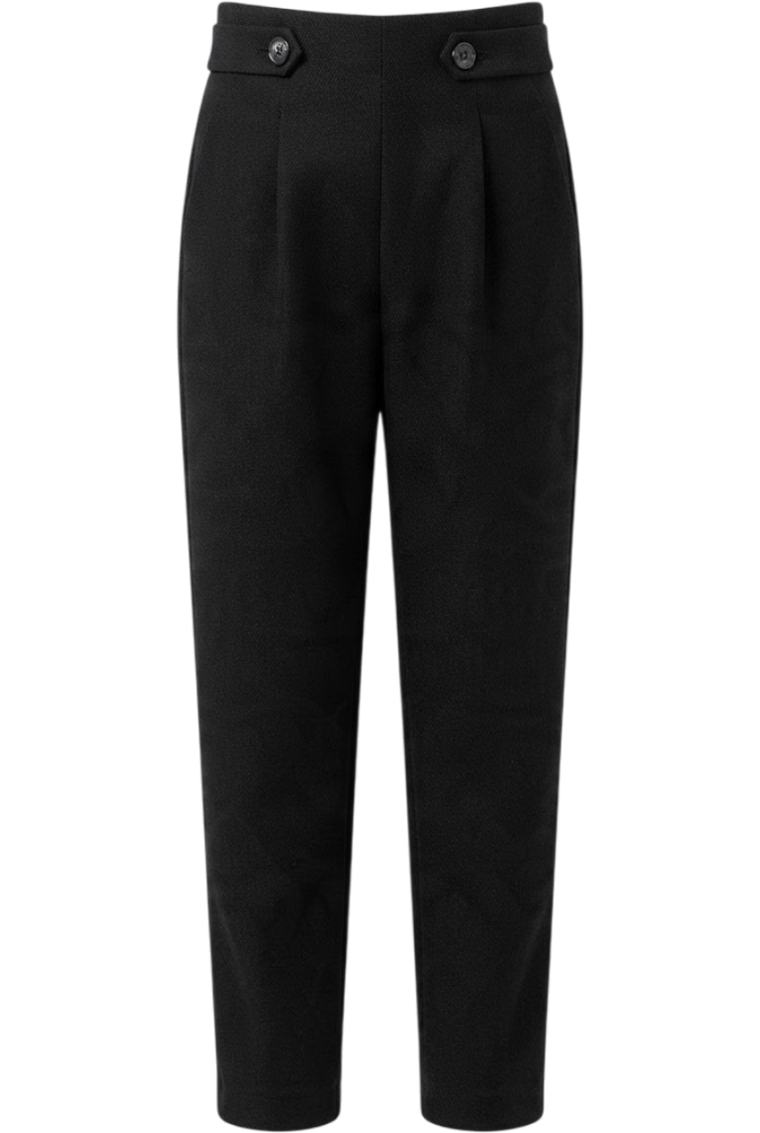 Black trousers with buttons - product view