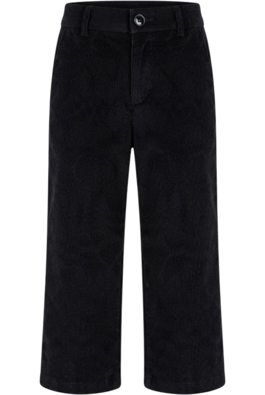 Black corduroy 7/8 trousers - product view